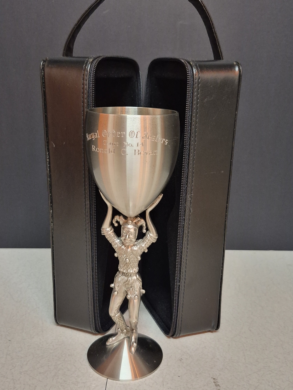 Silver Jester Goblet Cup - Decorative Home Accent
